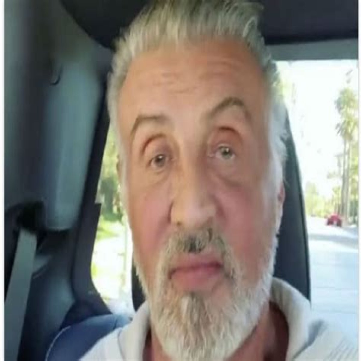 Sylvester Stallone Ditches His Trademark Black Hair Dye And Debuts All-Gray Natural Look